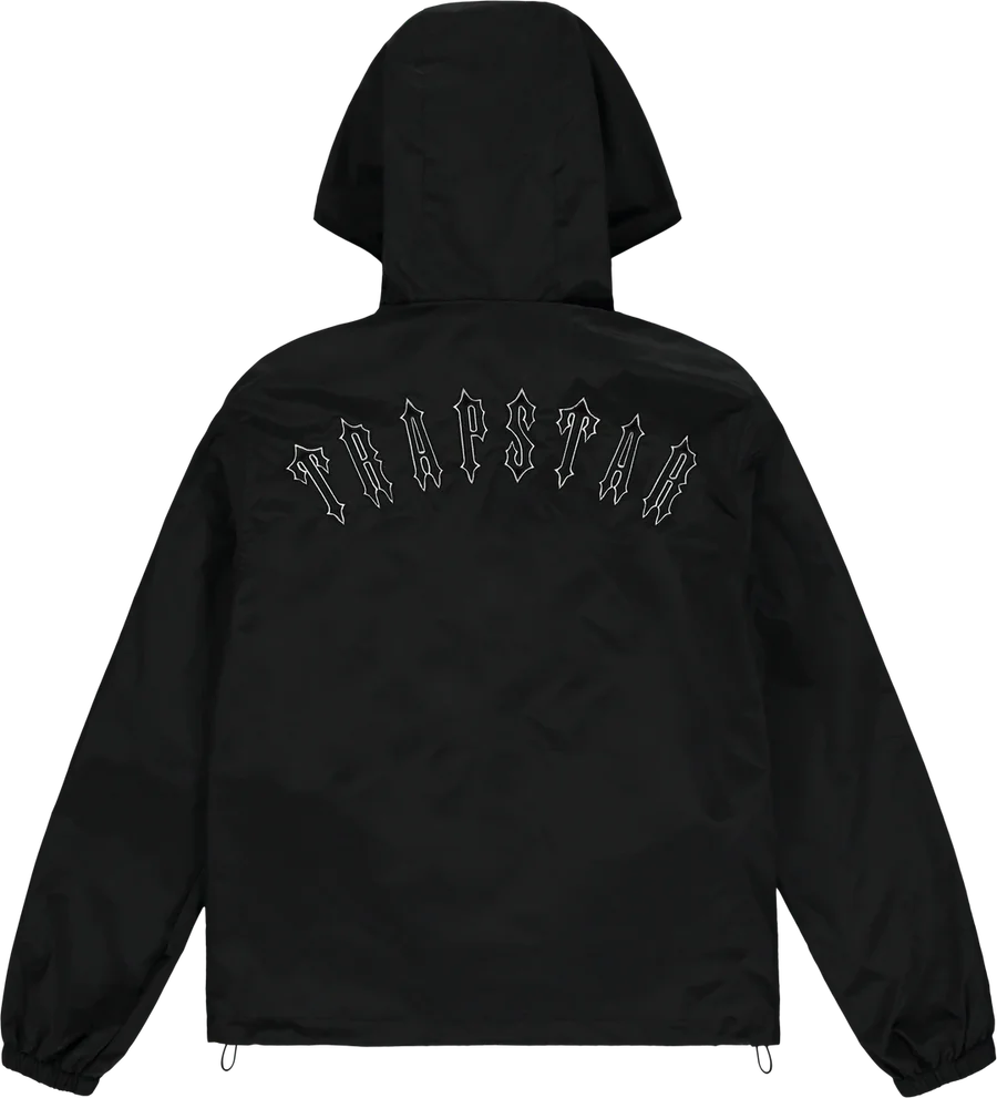 Authentischer Trapstar Irongate Schwarzer T Windbreaker – Stilvoller Urbaner Look