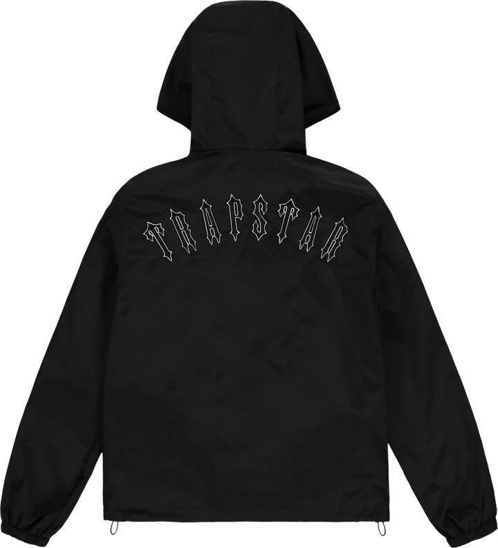 Authentischer Trapstar Irongate Schwarzer T Windbreaker – Stilvoller Urbaner Look