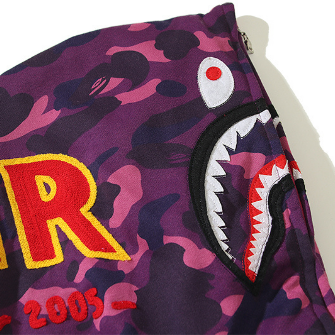 BAPE Hai Camo Streetwear Set: Bequemer Hoodie, Shorts oder Jacke, Exklusiver Look