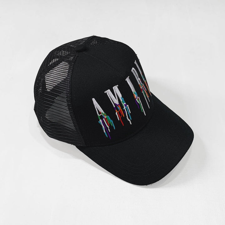 Luxuriöse Amiri Designer Baseballkappe Schwarz – Stilvolle Streetwear Kappe Verstellbar