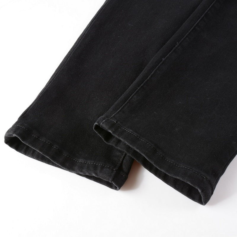 Amiri Schwarze Zerrissene Slim Fit Jeans für Herren – Luxus Designer Denim