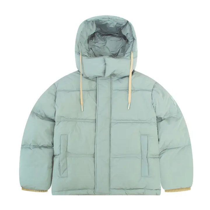 AMI Paris Blaue Pufferjacke: Stylisch, Warm, Hochwertig – Modernes Unisex-Design