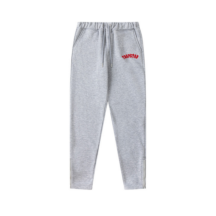 Trapstar Irongate Arch Chenille Rot-Grau Herren Jogginganzug – Stylisch & Bequem