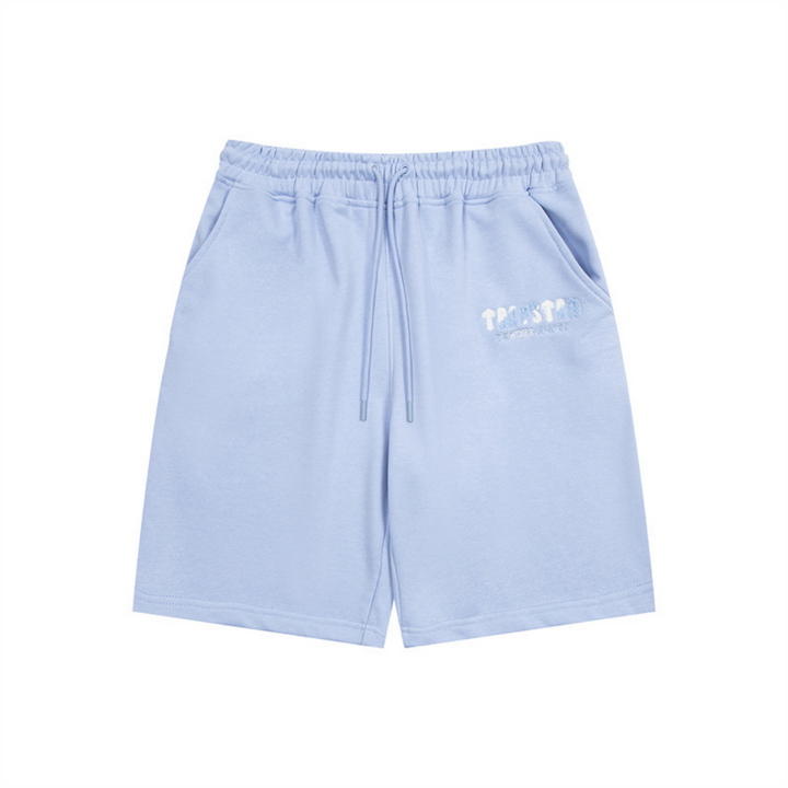 Stylisches Trapstar Decoded Blaues Chenille Shorts Set für Herren