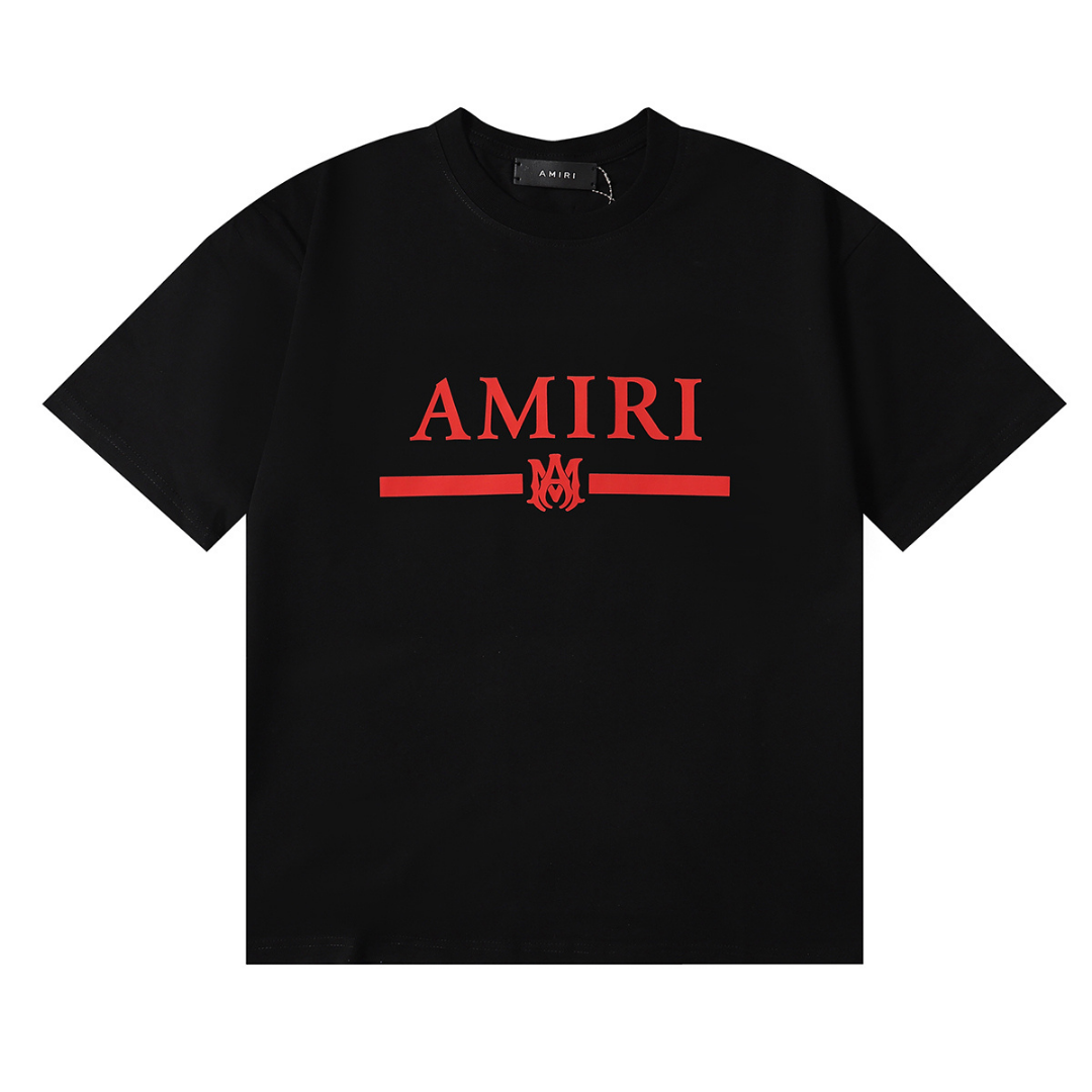 Amiri Herren M.A. Logo T-Shirt Schwarz Baumwolle Luxus Streetwear Design