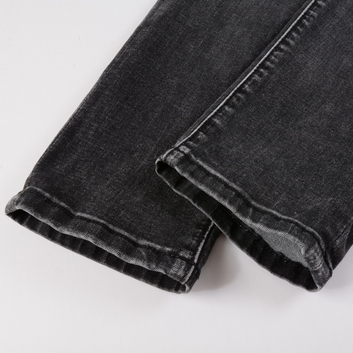 Amiri Bandana Schwarze Designer Jeans: Luxuriöser Rock-and-Roll Streetstyle Denim
