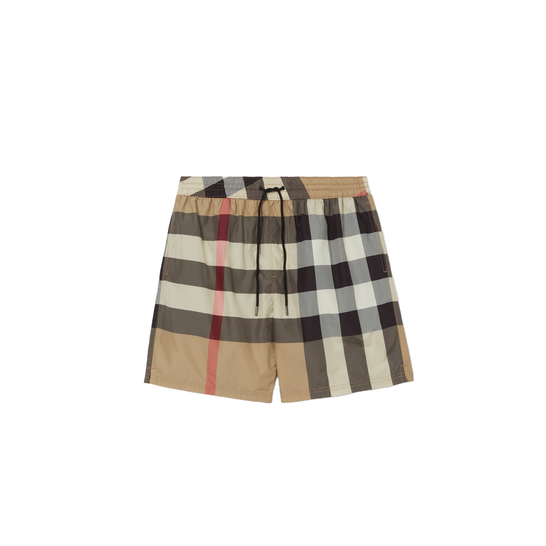 CHECKERED SHORTS BEIGE