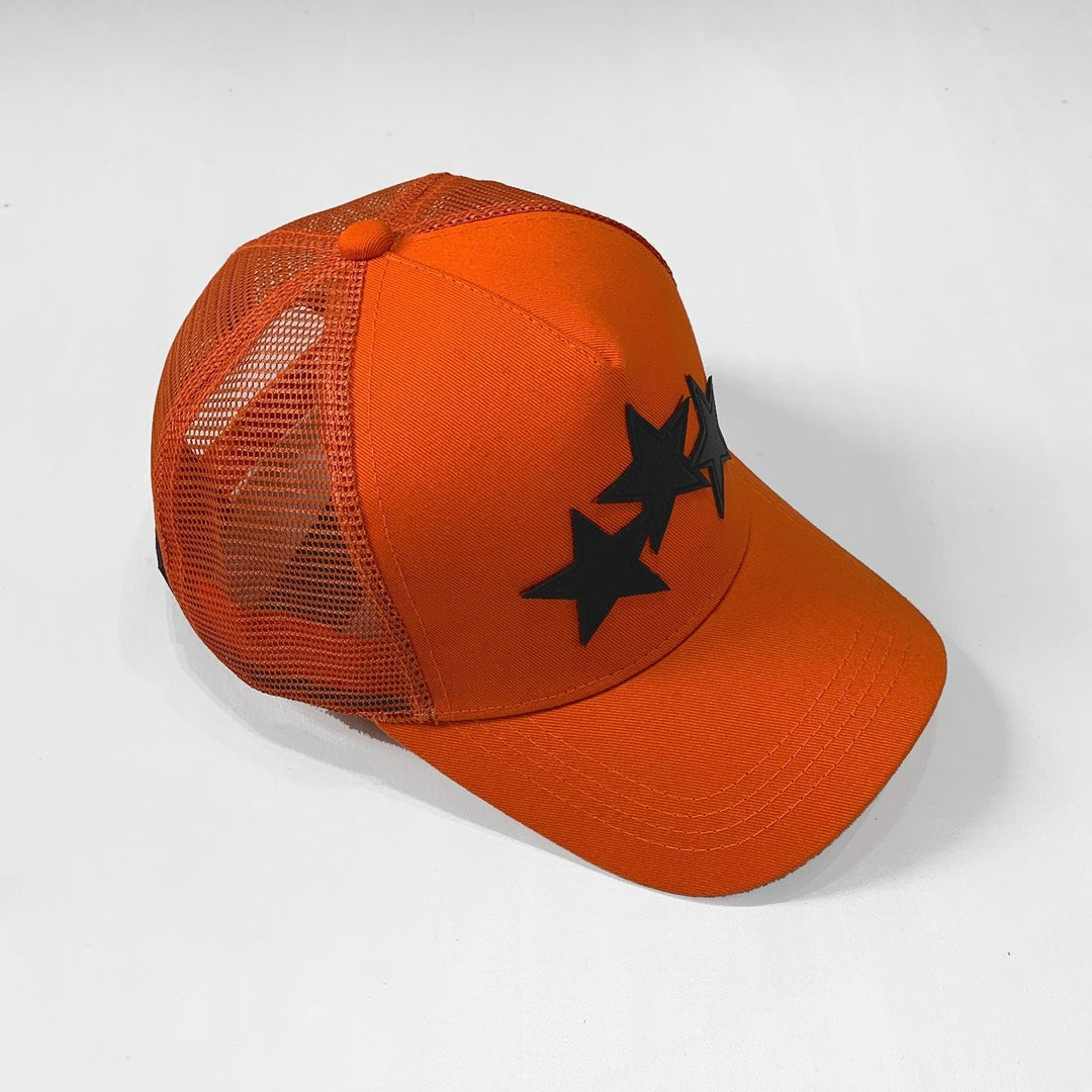 Exklusive Amiri Baseballkappe Orange/Schwarz – Stilvolles Streetwear Accessoire für Herren