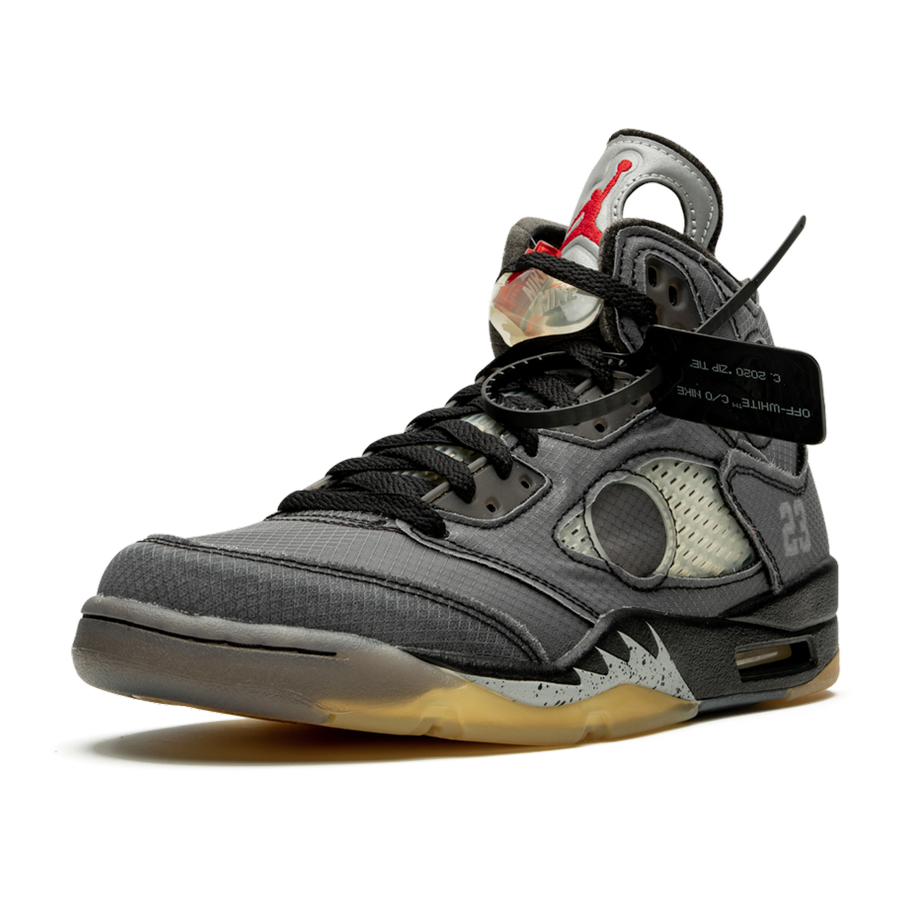Air Jordan 5 Retro SP Off-White Virgil Abloh Edition: Deconstruct Luxus Sneaker Grau
