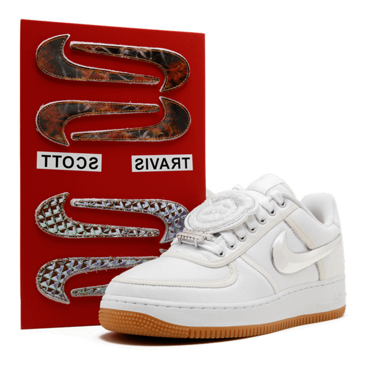 Nike Air Force 1 Low Travis Scott White – Kultiger Canvas Sneaker Wechsel-Swoosh