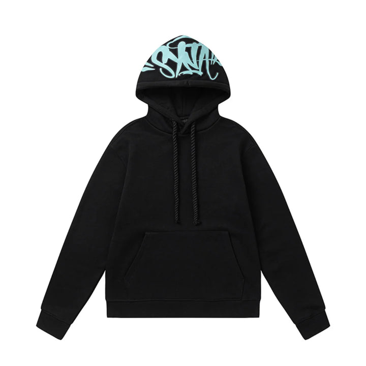 Syna World Stylischer Schwarz-Blauer Trainingsanzug: Bequem, Modern & Urban