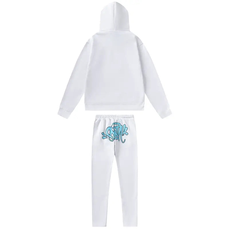 Syna World Weiß Blau Trainingsanzug – Urbaner Streetwear Style für Ihn