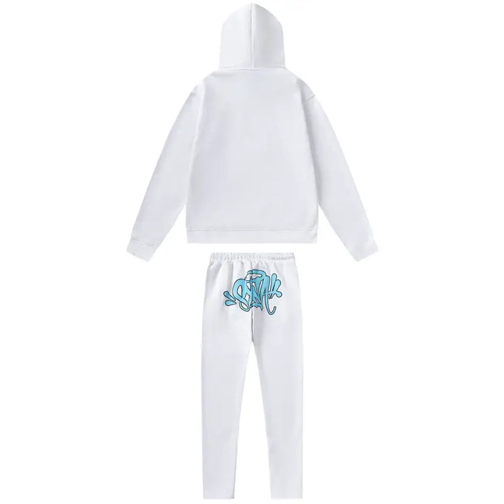 Syna World Weiß Blau Trainingsanzug – Urbaner Streetwear Style für Ihn