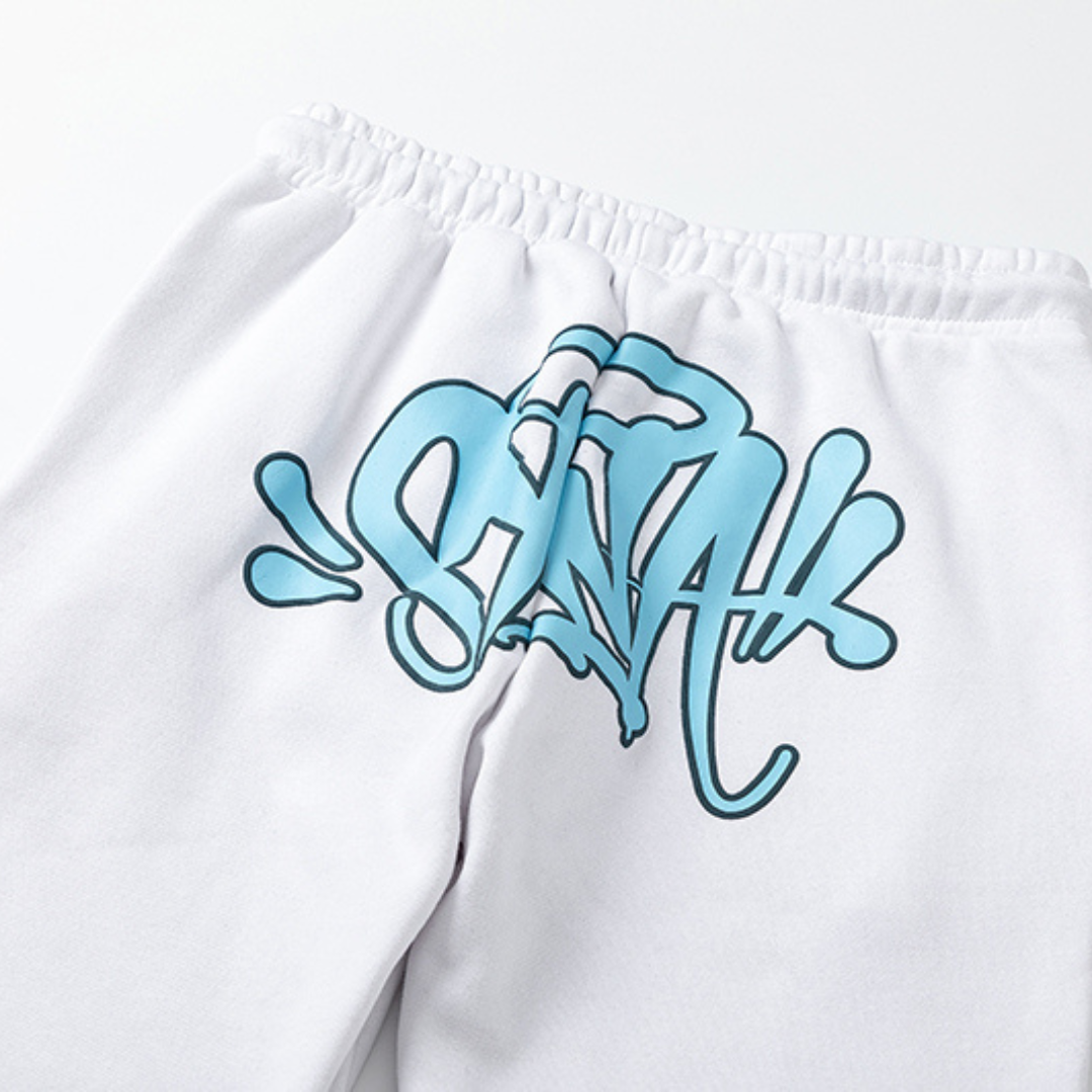 Syna World Weiß Blau Trainingsanzug – Urbaner Streetwear Style für Ihn