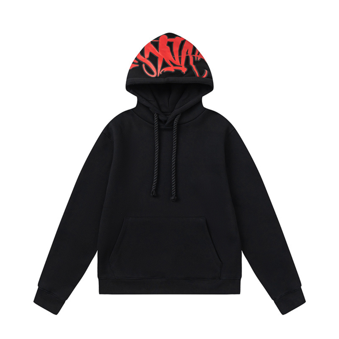 Syna World Schwarzer Roter Trainingsanzug – Stilvoll, Bequem, London Streetwear-Design