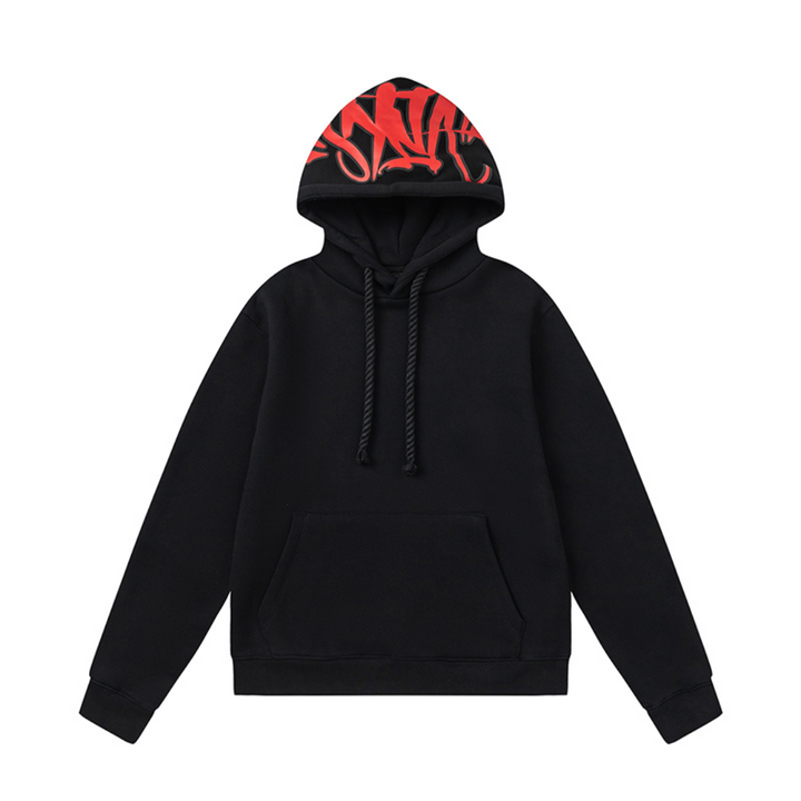 Syna World Schwarzer Roter Trainingsanzug – Stilvoll, Bequem, London Streetwear-Design