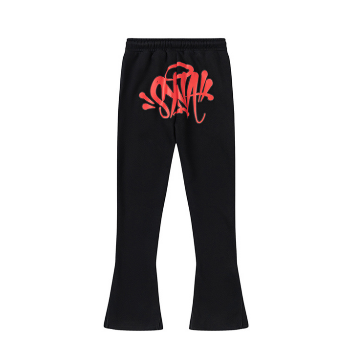 Syna World Schwarzer Roter Trainingsanzug – Stilvoll, Bequem, London Streetwear-Design