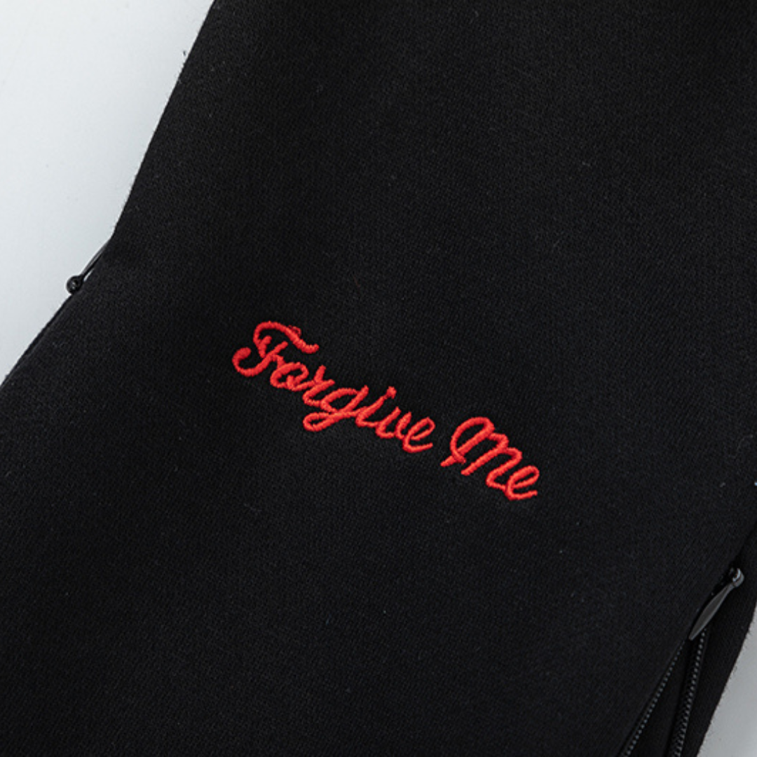 Syna World Schwarzer Roter Trainingsanzug – Stilvoll, Bequem, London Streetwear-Design