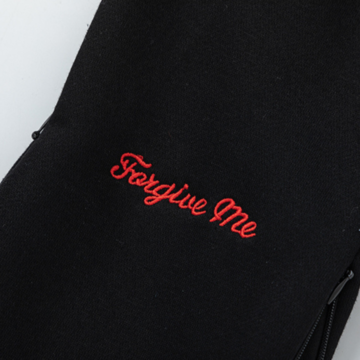 Syna World Schwarzer Roter Trainingsanzug – Stilvoll, Bequem, London Streetwear-Design