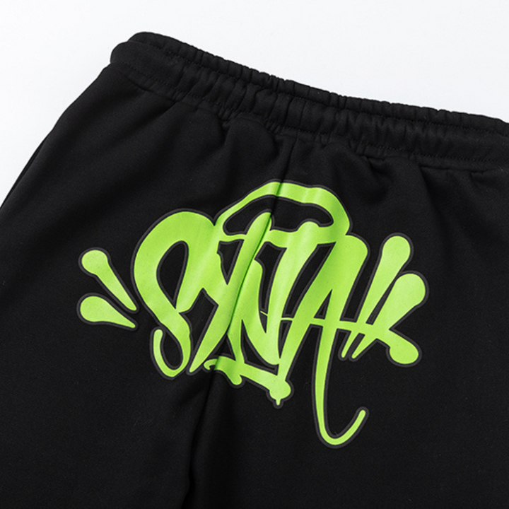 Syna World Schwarzer Grüner Trainingsanzug Stilvolles Streetwear Set Bequeme Passform