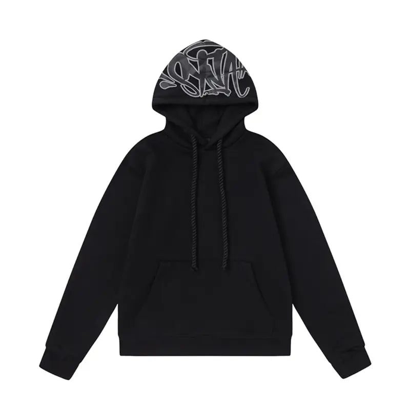 Syna World Logo Schwarz Trainingsanzug: Lässiger Urban Streetwear Komfort Set