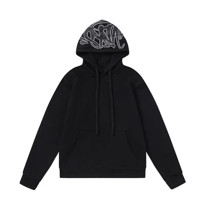Syna World Logo Schwarz Trainingsanzug: Lässiger Urban Streetwear Komfort Set