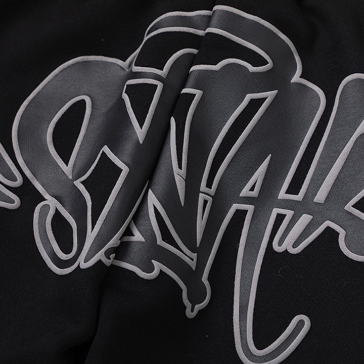 Syna World Logo Schwarz Trainingsanzug: Lässiger Urban Streetwear Komfort Set