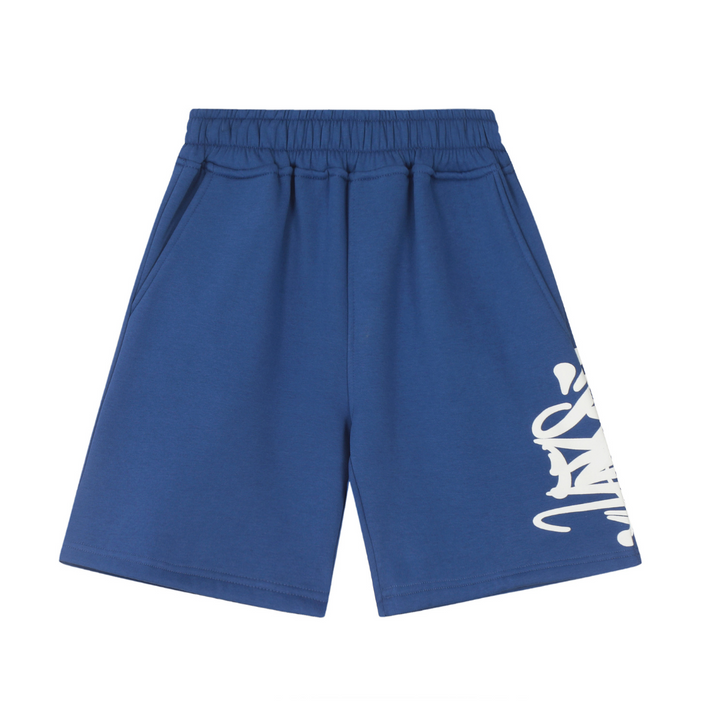 Syna World Urban Blue Set: Bequemer Streetwear Shorts Anzug für Herren