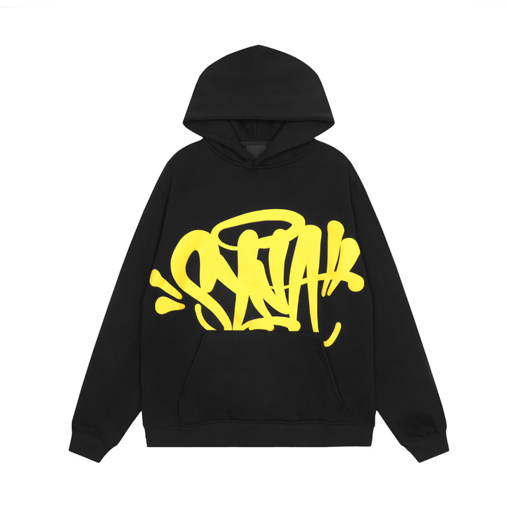 Syna World Exklusives Schwarzes Streetwear Set – Trendiger Hoodie & Shorts Urban Style