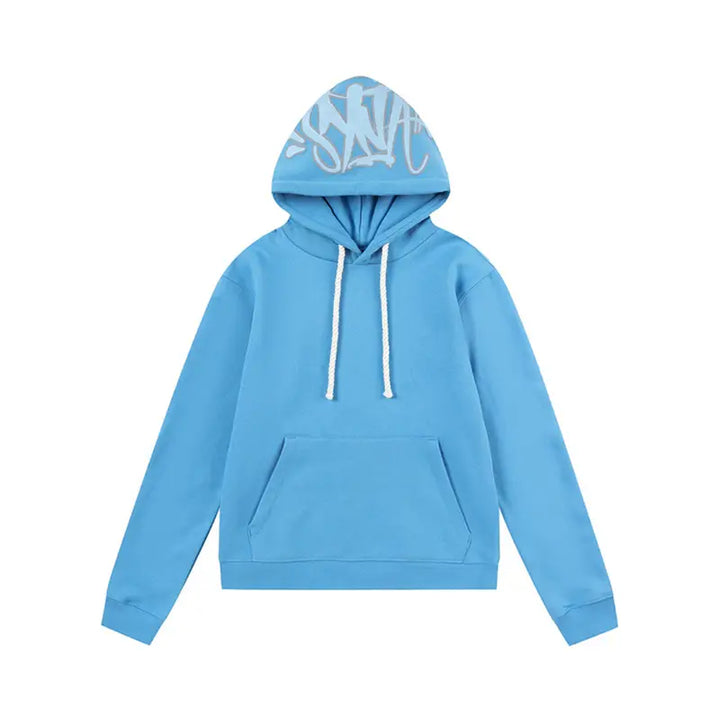 Syna World Logo Blauer Trainingsanzug – Bequemer Streetwear Freizeit Sport Set