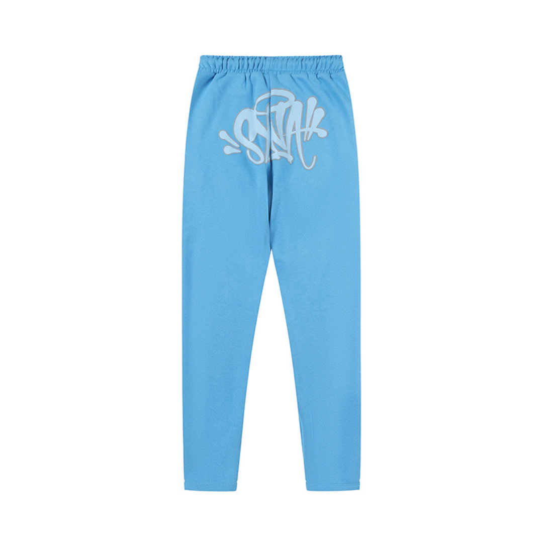 Syna World Logo Blauer Trainingsanzug – Bequemer Streetwear Freizeit Sport Set