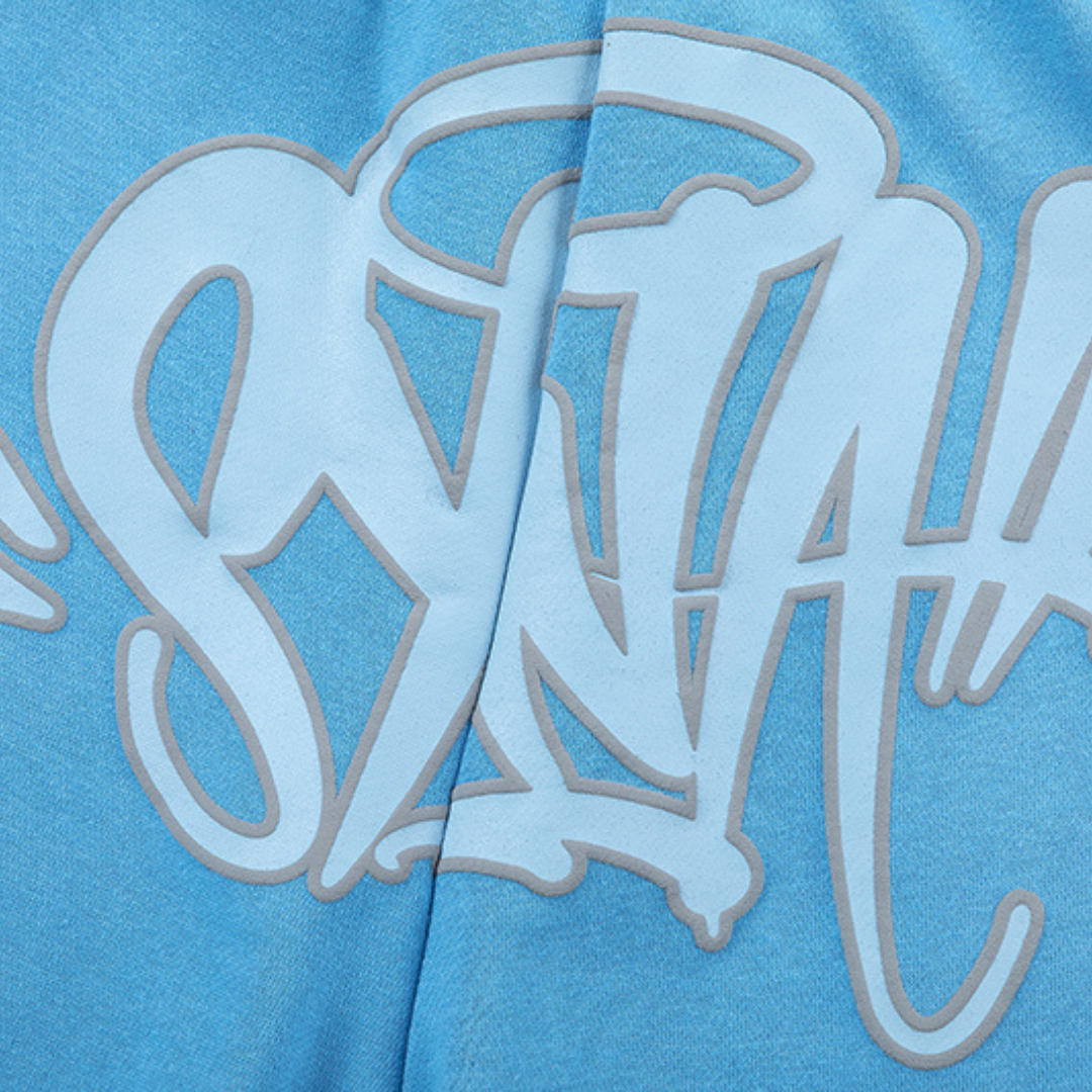 Syna World Logo Blauer Trainingsanzug – Bequemer Streetwear Freizeit Sport Set