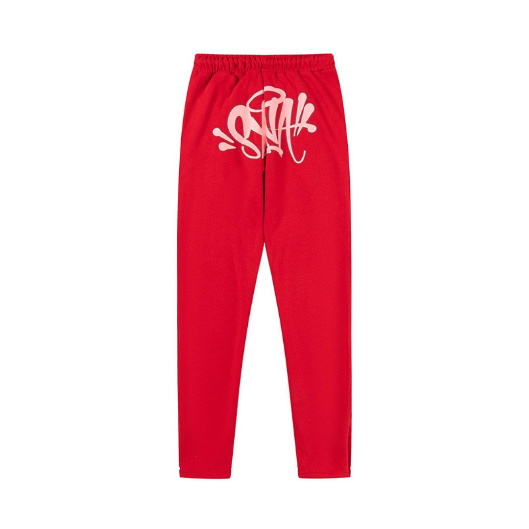 Syna World Logo Roter Trainingsanzug – Bequem, Stilvoll, Hochwertiges Streetwear Set