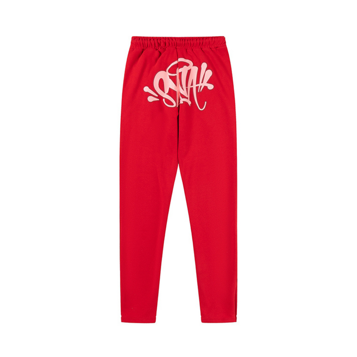 Syna World Logo Roter Trainingsanzug – Bequem, Stilvoll, Hochwertiges Streetwear Set