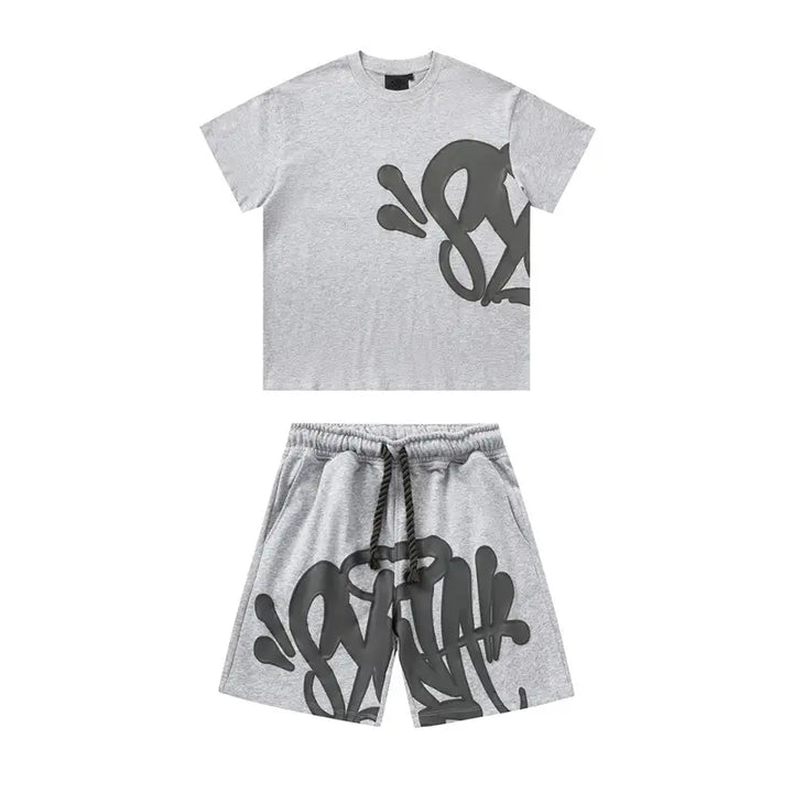 Syna World Grauer Logo Trainingsanzug Set: Ultimativer Streetwear Komfort & Stil