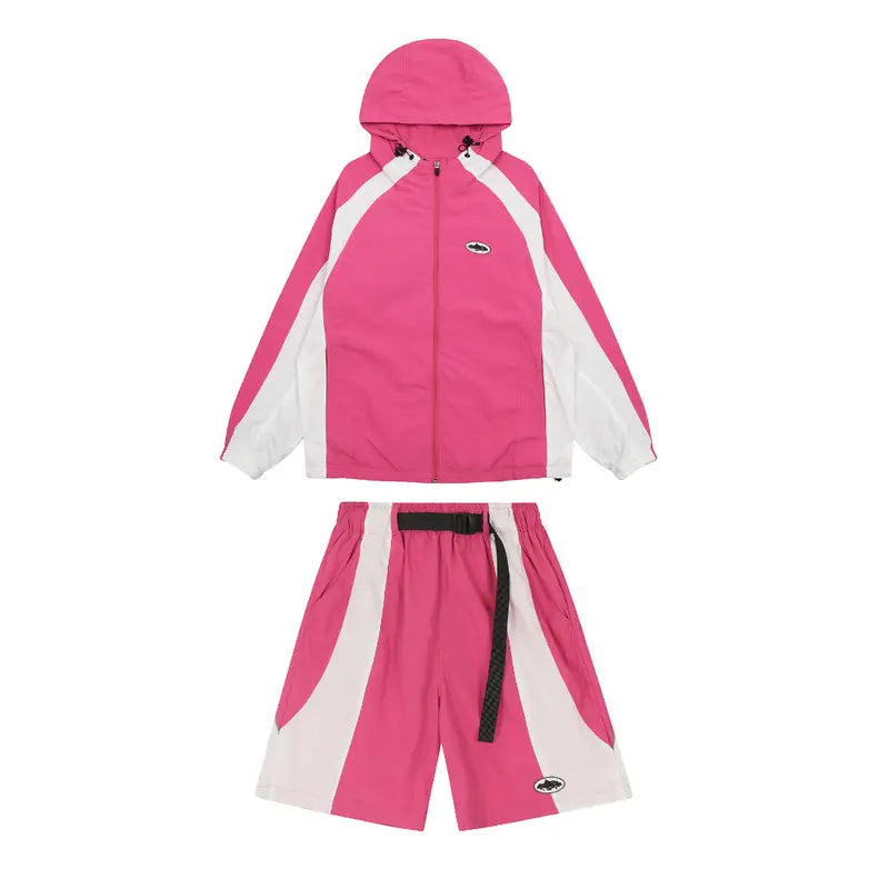 Corteiz Pink Streetwear Trainingsanzug: Komfortables, Stylisches Unisex-Set für Urbane Looks