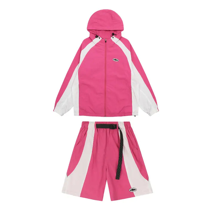 Corteiz Pink Streetwear Trainingsanzug: Komfortables, Stylisches Unisex-Set für Urbane Looks