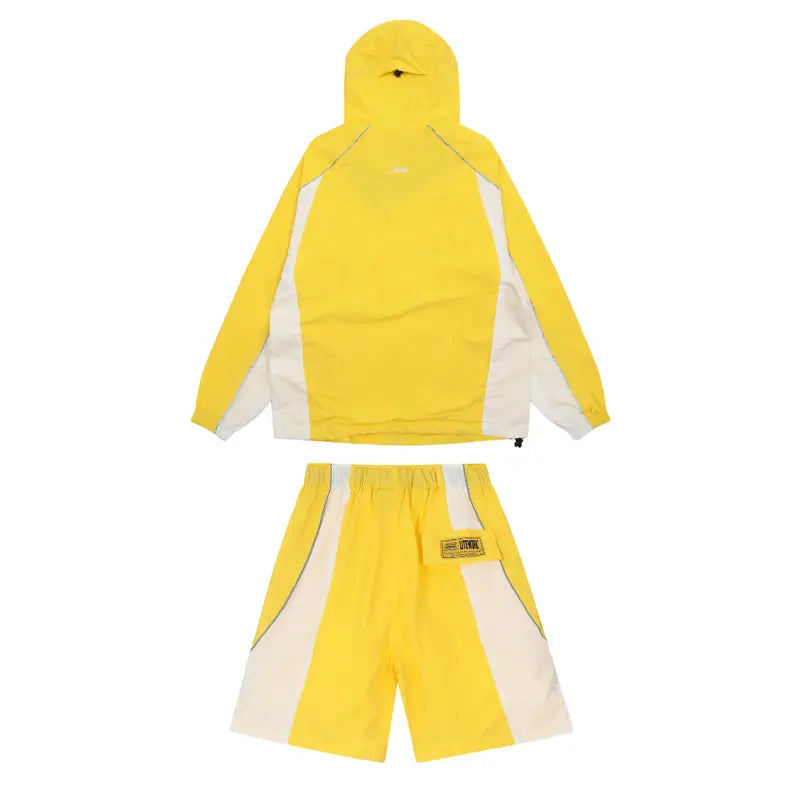 Corteiz Gelbes Streetwear Set: Stylischer Hoodie & Jogger für Herren