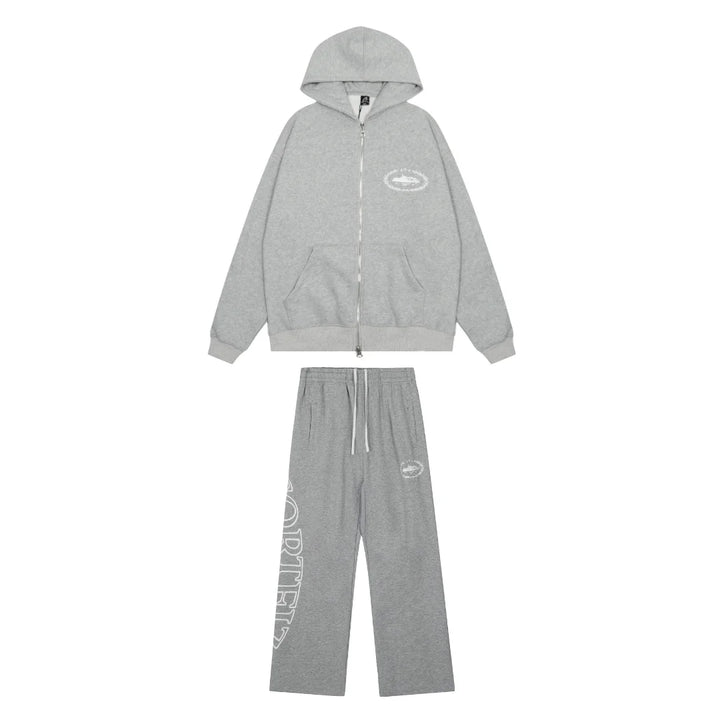 Corteiz Grauer Designer Trainingsanzug: Luxuriöser Streetwear-Stil mit Komfort