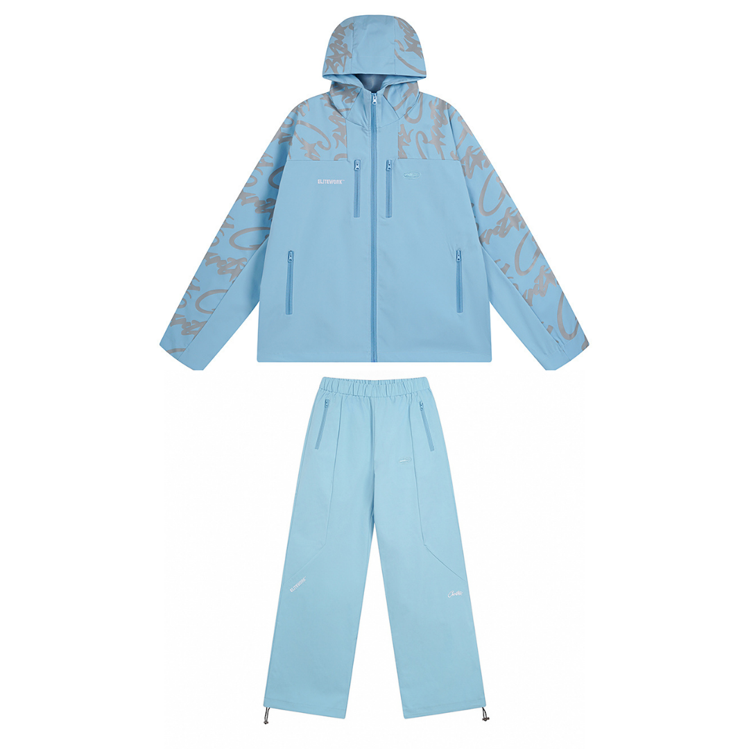 Corteiz Arktisblau Urban Streetwear Trainingsanzug – Bequem, Stylisch & Exklusiv