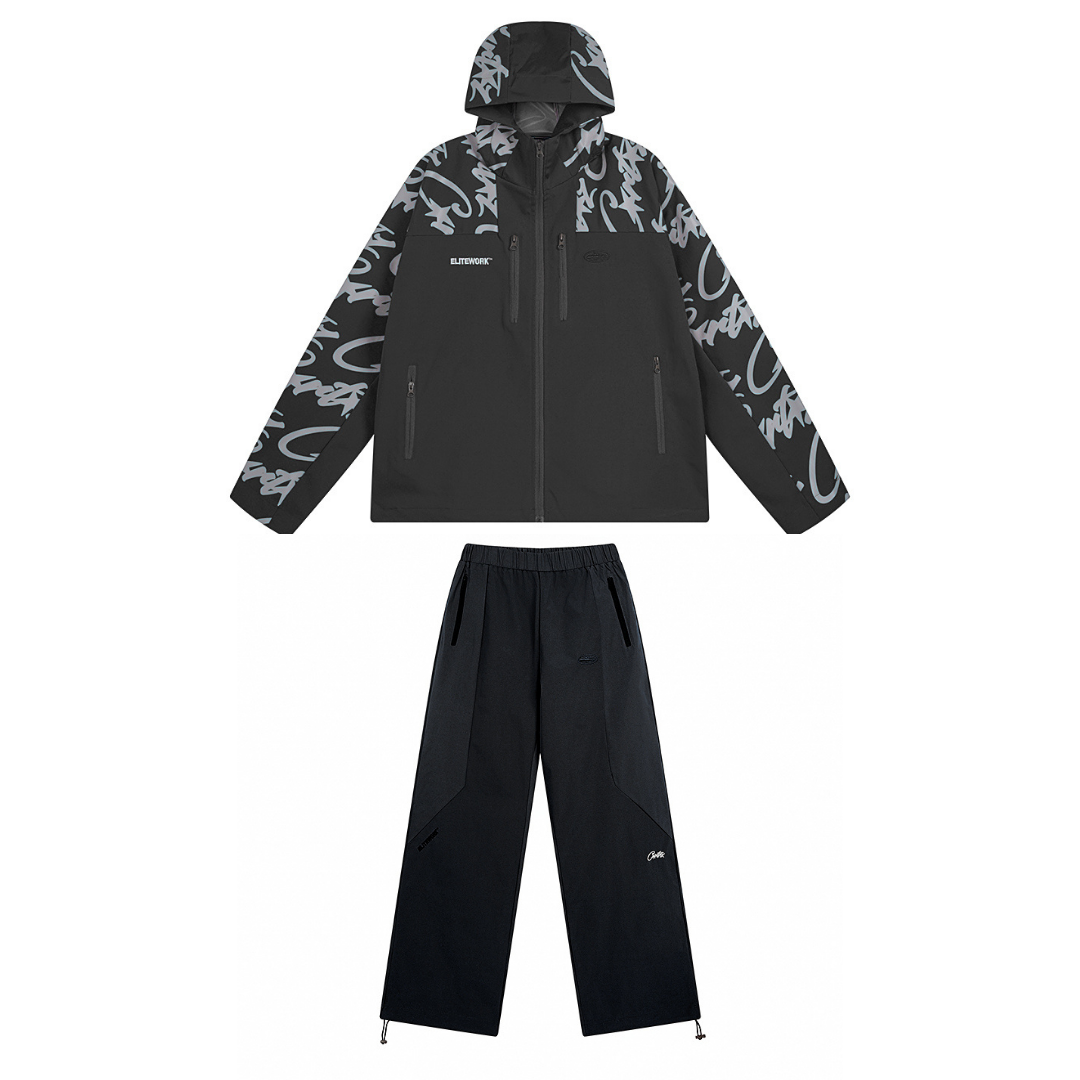 Corteiz Arctic Black Trainingsanzug: Bequemes, Stylisches Set für Freizeit & Sport