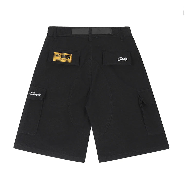 Corteiz Schwarze Cargo Shorts für Herren – Robust, Stylisch, Outdoor-Bereit