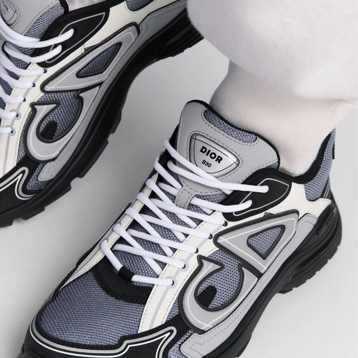 Dior B30 Grau Weiß Luxus Sneaker – Modern, Sportlich & Ultra-Bequem für Herren