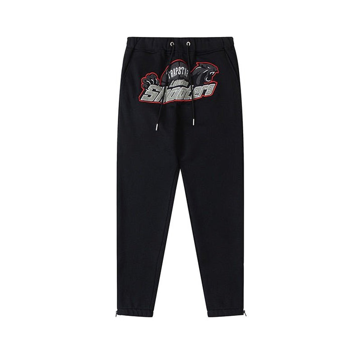 Trapstar London Shooters Schwarz-Roter Trainingsanzug – Exklusiver Streetwear Style