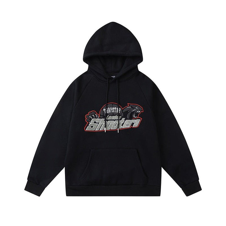 Trapstar London Shooters Schwarz-Roter Trainingsanzug – Exklusiver Streetwear Style