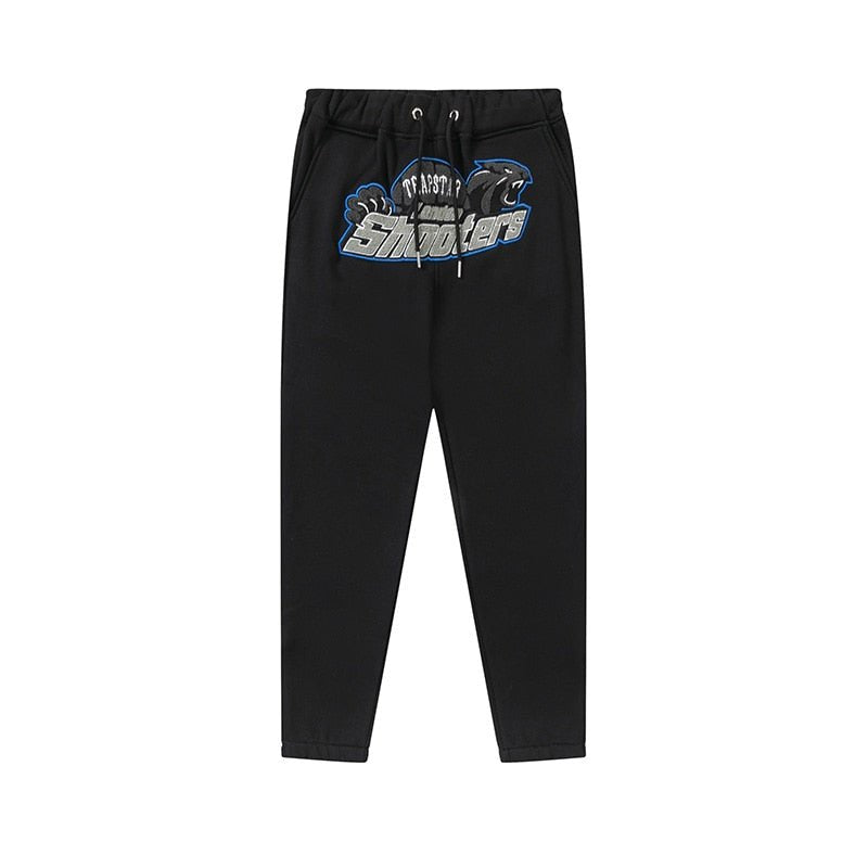 Trapstar London Shooters Schwarz-Blauer Trainingsanzug: Stylisch, Bequem, Urban Fashion Must-Have