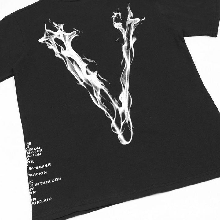 V-LONE Smoke Statement T-Shirt Unisex Baumwolle Schwarz Streetwear Design