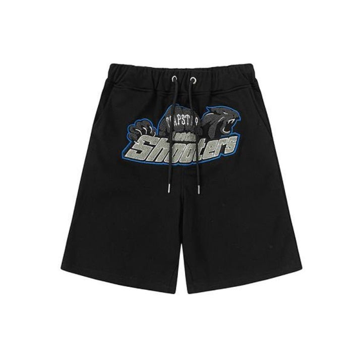 Trapstar London Shooters Schwarzes Kurzset: Premium Urban Streetwear Zweiteiliges Outfit