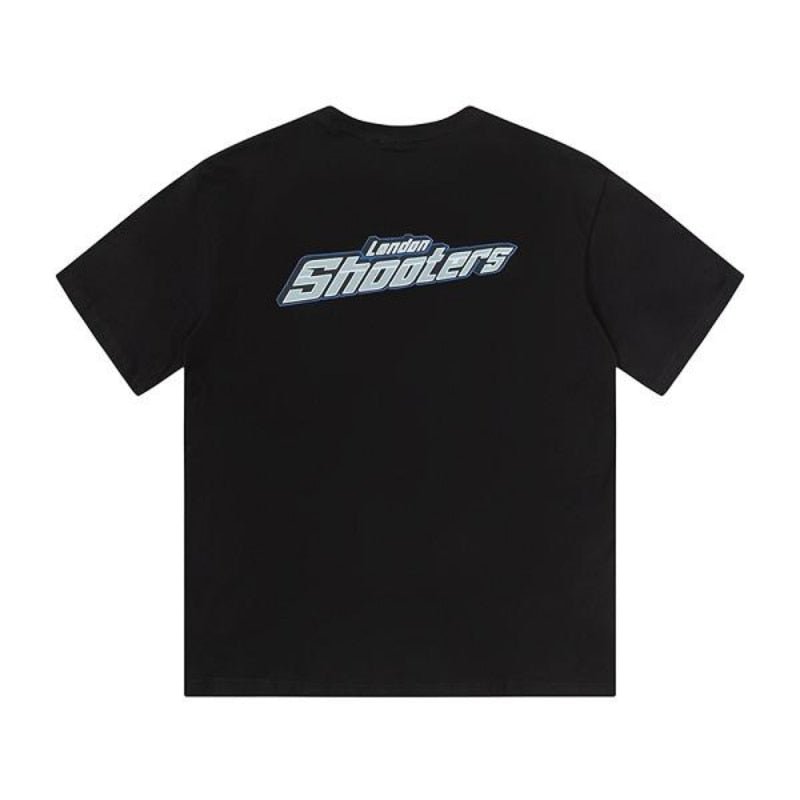 Trapstar London Shooters Schwarzes Kurzset: Premium Urban Streetwear Zweiteiliges Outfit