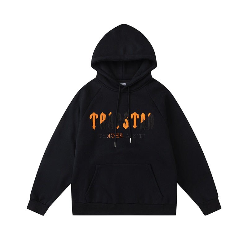 Trapstar Chenille Decoded Trainingsanzug Schwarz Orange – Stylisch, Bequem, Exklusiv